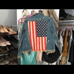 UNIF American flag denim jacket